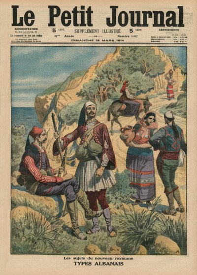 Subjects of the new kingdom, Albanian types, front cover illustration from 